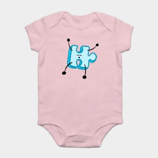 Lil Blue II Jigsaw Puzzle Jumping Character Baby Bodysuit